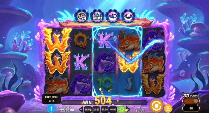 Manta Mayhem - câștig în Free Spins cu Sticky Wild